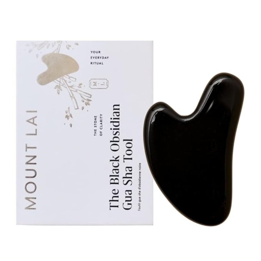 NEW - Mount Lai - The Black Obsidian Gua Sha Facial Lifting Tool